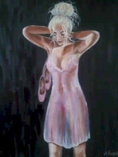 Ballet Kleid Gemaelde handgemalt, neu