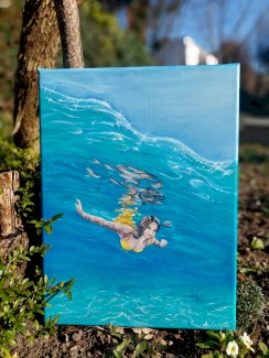 Wasser Schwimmen gemalt von mir, MEGA