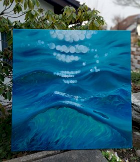 Wasser Welle See Blau von Kunstlerin DIREKT