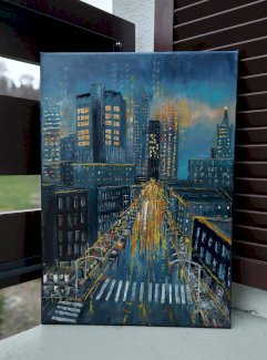 Nacht Stadt Licht von Kunstlerin direkt