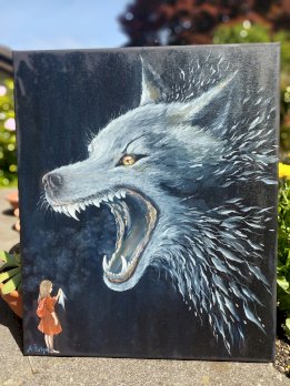 Tattoo Wolf neue Gemaelde handgemalt