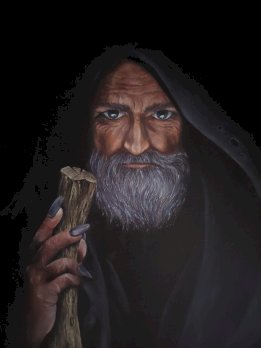 Wizzard Schwarz Magier, gemalt von mir, MEGA