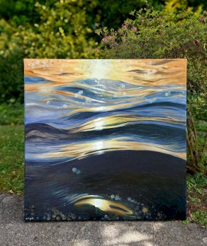 Wasser Welle gemalt von mir.