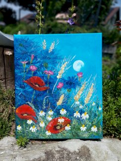 Rustikale Feldblumen gemalt von mir