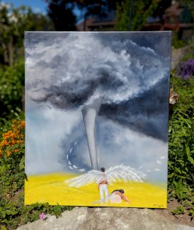 Engel Liebe 60/70cm neue Oelgemaelde - Gratis-inserat.com