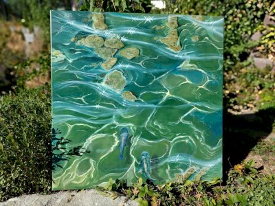Wasser Fisch gemalt von mir UNIKAT