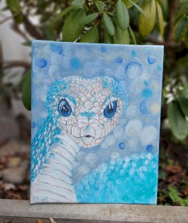 Schlange Gemaelde handgemalt
