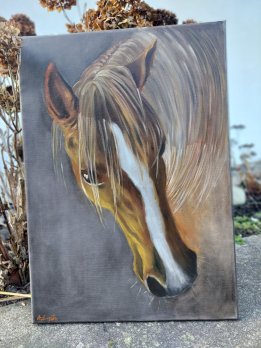 Pferd Wallach Stute handgemalt