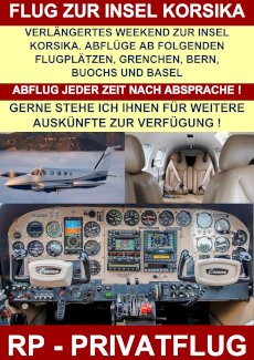 SWISS PRIVATE FLYING FLIEGT NACH KORSIKA  - Gratis-inserat.com