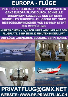 SWISS PRIVATE FLYING FÜHRT GESCHÄFTFLÜGE IN EUROPA DURC