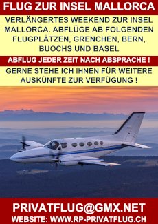 SWISS PRIVATE FLYING FLIEGT NACH MALLORCA 