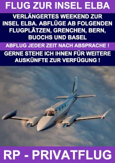 SWISS PRIVATE FLYING FLIEGT NACH ELBA 
