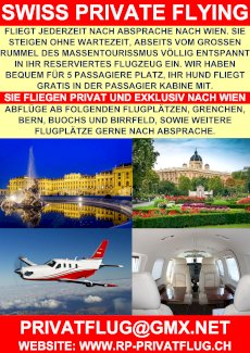 SWISS PRIVATE FLYING FLIEGT NACH WIEN 