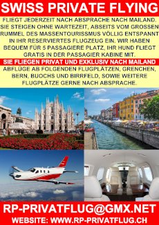 SWISS PRIVATE FLYING FLIEGT NACH MAILAND 