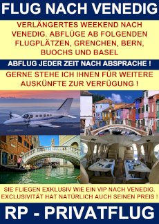 SWISS PRIVATE FLYING FLIEGT NACH VENEDIG 