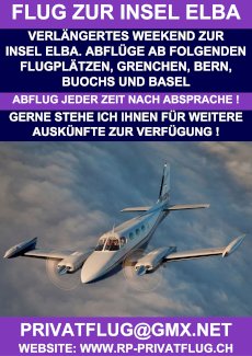 SWISS PRIVATE FLYING FLIEGT ZUR INSEL ELBA
