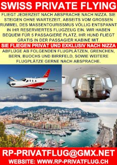 SWISS PRIVATE FLYING FLIEGT NACH NIZZA 
