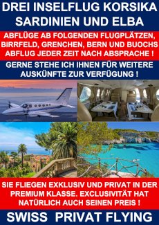 DREI INSELFLUG KORSIKA, SARDINIEN, ELBA - Gratis-inserat.com