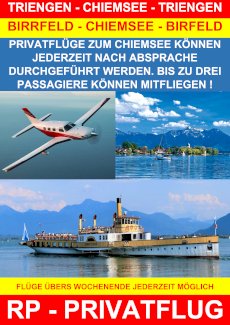 SWISS PRIVATE FLYING LIEGT ZUM CHIEMSEE