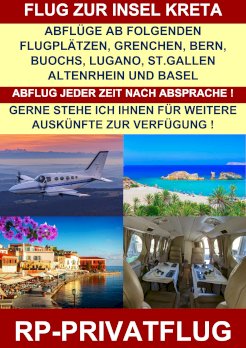 PRIVATFLUG ZUR INSRL KRETA 