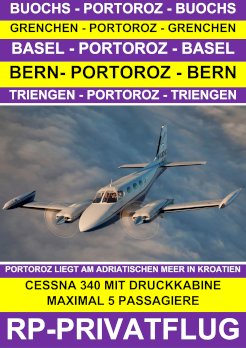 SWISS PRIVATE FLYING FLIEGT NACH PROTOROZ SLOVENIEN