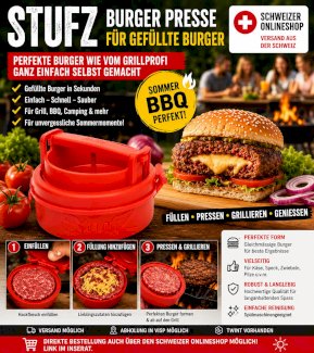 STUFZ Burger Presse für gefüllte Burger BBQ