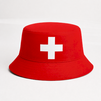 Schweizer Fischerhut Rot Weiss Unisex Fanartikel