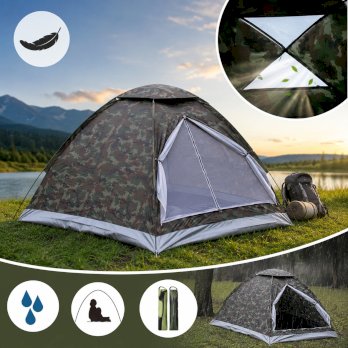 Kuppelzelt 2 Personen Camouflage Campingzelt Festivalze