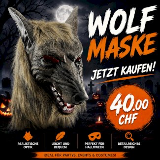 Wolf Maske Halloween Fasnacht Werwolf Kostüm - Gratis-inserat.com