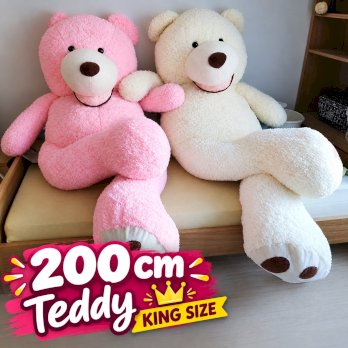 XXL Teddybär 200 cm Rosa oder Weiss: Ihr Sofaheld 🧸