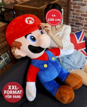 Super Mario XXL Plüschfigur 100 cm Riesen Kuscheltier G